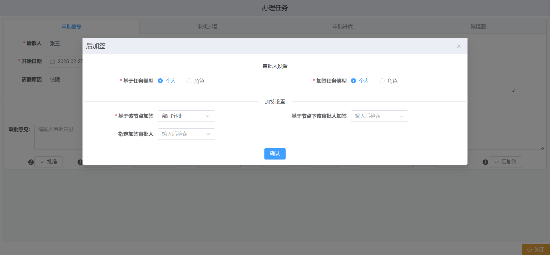 后加签